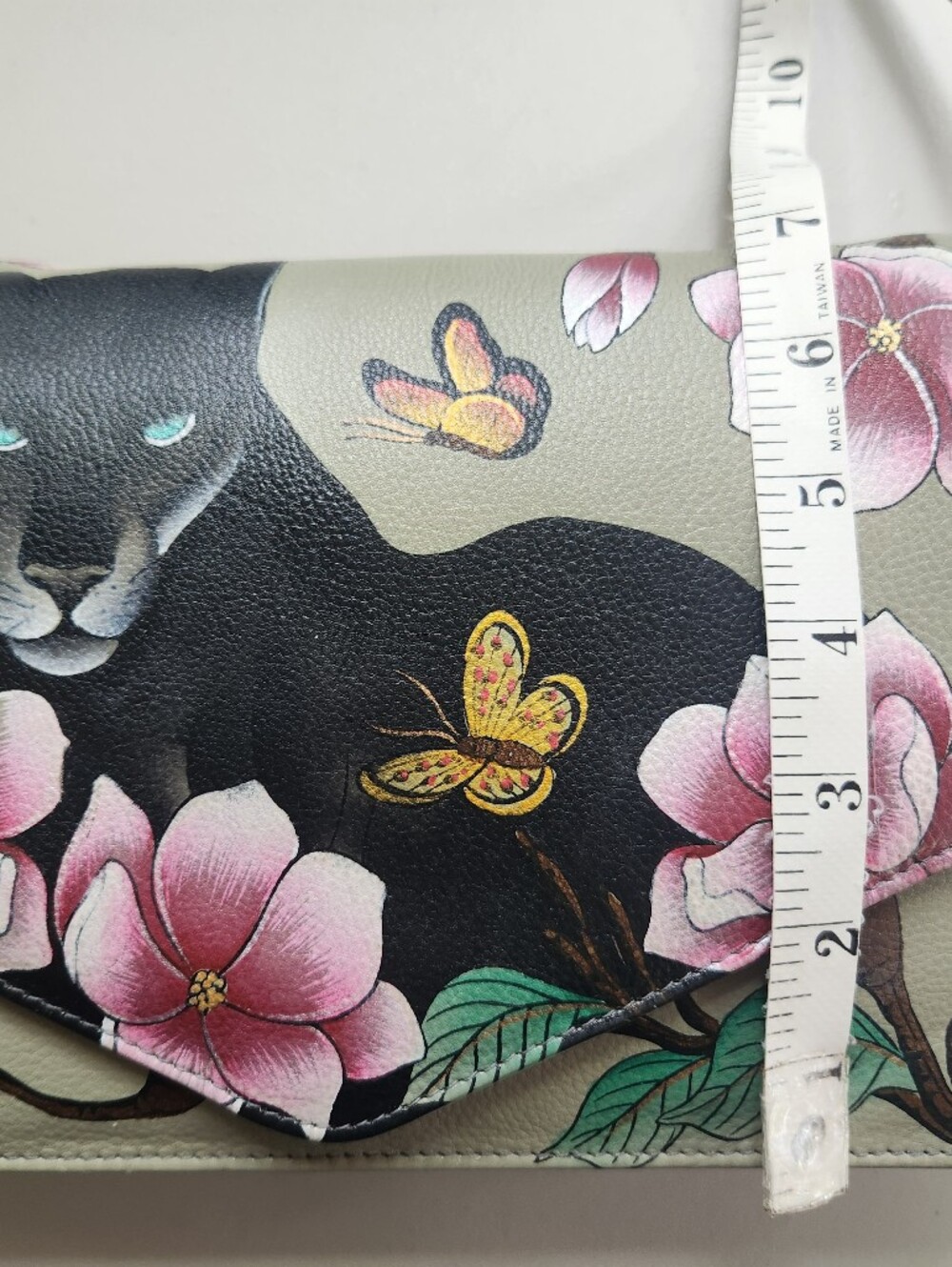 Anuschka Black Panther Floral with Pink Flowers - Picture 6 of 9